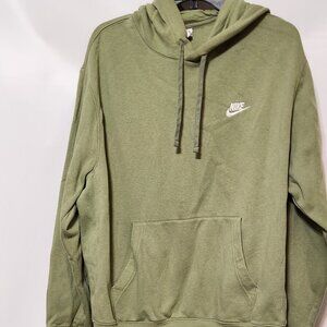 Nike Sportswear Club Green Fleece Pullover Hoodie Mens Size L